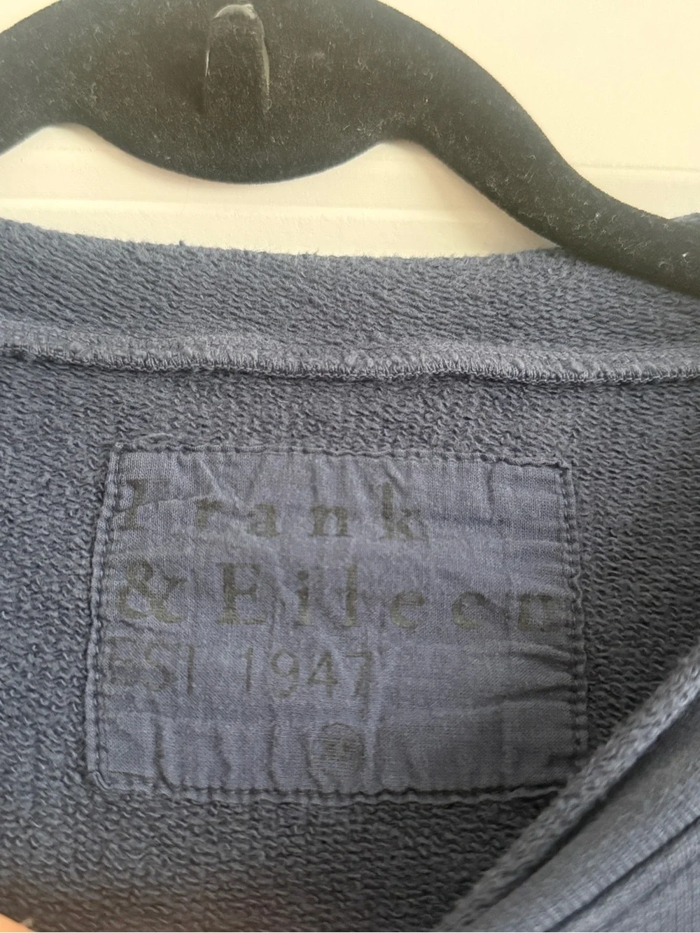 Frank & Eileen Anna Long-Sleeve Capelet Sz Xs in Blue Triple Fleece